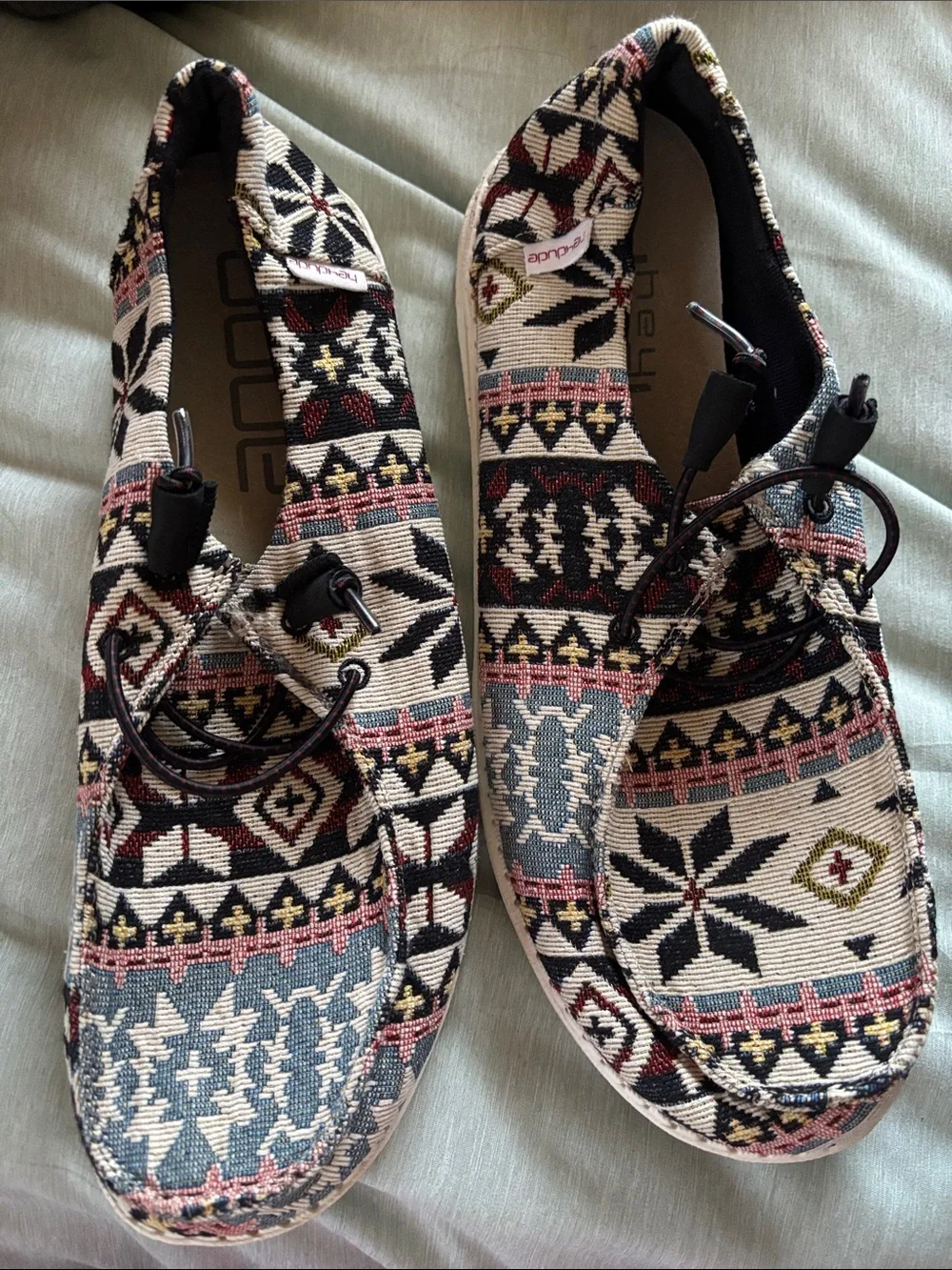 Hey Dude Women's Slip-On Flats in Cream, Black, Blue, Pink, Brown